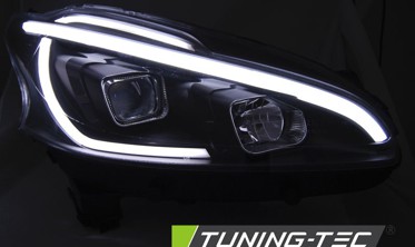 Чорні фари передні PEUGEOT 208 із денними ходовими вогнями фото